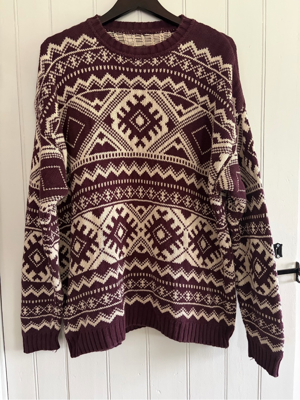 Men’s Vintage Cotton Fair Isle Knit Sweater